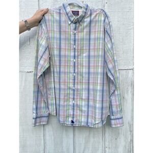 Untuckit Longsleeved‎ Buttonup Plaid Light Colorful Pastel Large Shirt